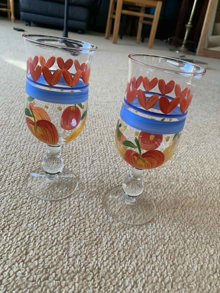 Photo of free 5 painted fancy glasses (Greenwood) #1