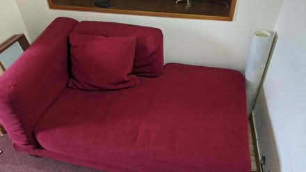 Photo of free Red chaise sofa (Liff DD2) #1