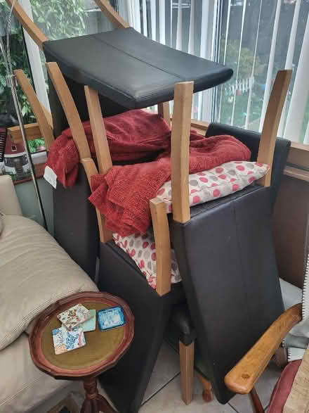 Photo of free 6 x Dining chairs (Round Green LU3) #2