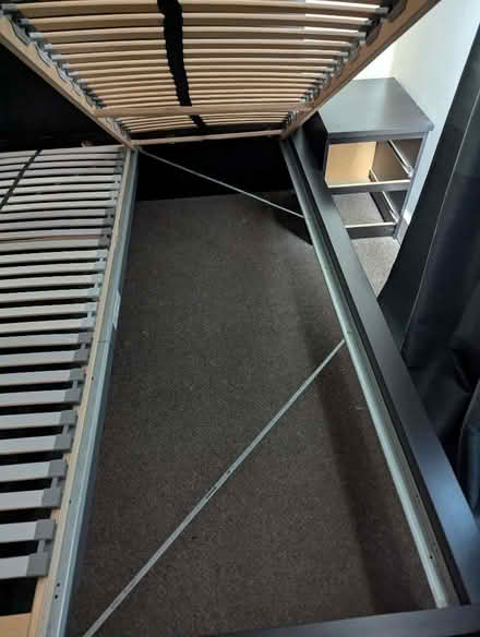 Photo of free Ikea Malm bed frame (+2 storage boxes), Lonset slated bed b (Newhaven BN9) #4