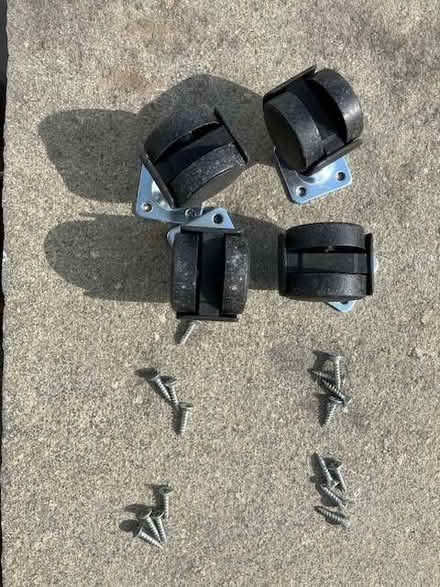 Photo of free A set of 4 furniture casters with fittings (Little Herberts GL53) #1
