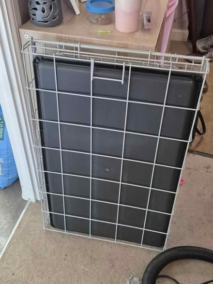 Photo of free Small dog crate with tray & 2 doors (RG2 Shinfield) #1