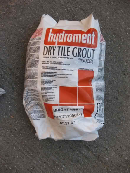 Photo of free Tile grout (Redwood City, Selby/El Camino) #1