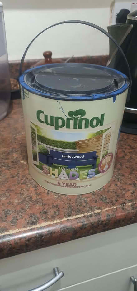 Photo of free 2.5L Cuprinol Blue (Barleywood) Garden furniture paint (Elmers End BR3) #1