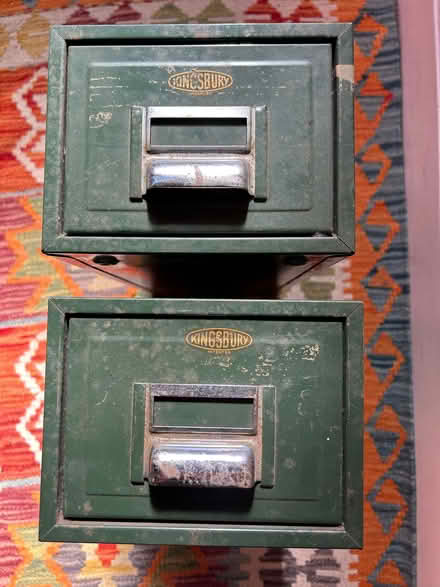 Photo of free Vintage metal index card drawers (Bisley Road GL5) #1