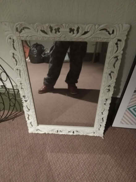 Photo of free As seen flamingo picture, mirror and thingymajig that holds (Chapeltown LS7) #2