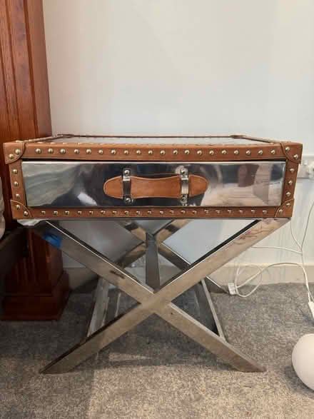 Photo of free Metal leather Bedside table (Edgware HA8) #2