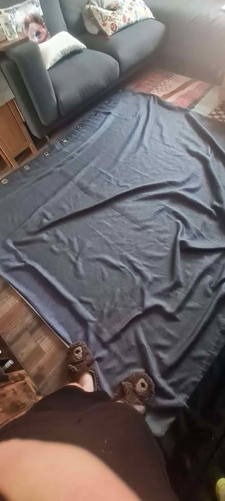 Photo of free Curtains - Grey blackout eyelet 228 x 228 cm (x2) (Stroud Green N4) #1