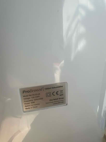 Photo of free Pro Breeze 1500 ml Dehumidifier (West Green Road N15) #2