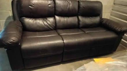 Photo of free Faux Leather couch (South Federal way) #1