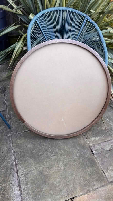 Photo of free Walnut circular mirror frame 80cm (North Kingston KT2) #1