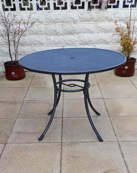 Photo of free Round, metal garden table (Barry CF62) #1