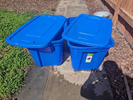 Photo of free 18 gal storage bins (Hill East) #1