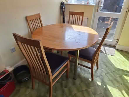 Photo of free Small round table and 4 chairs (Westcliff-on-sea SS0) #1