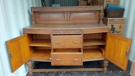 Photo of free Antique wooden sideboard – to go (Crooklands LA7) #2