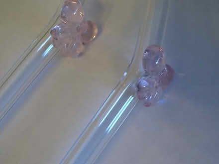 Photo of free 2 glass straws with pink butterflies (Tolworth KT5) #2