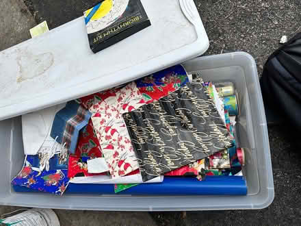 Photo of free wrapping paper and bin (Arlington Center) #1