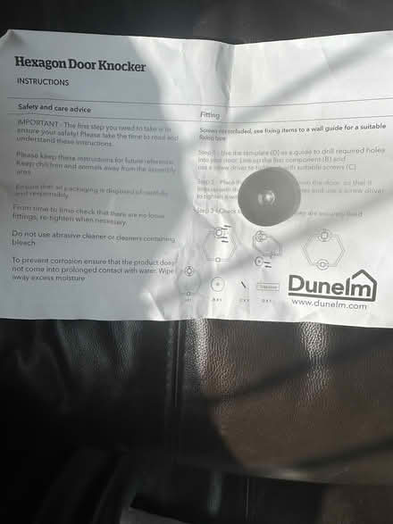 Photo of free Hexagon Door Knocker (Longlevens GL2) #1