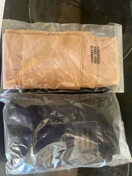 Photo of free Super wide knee high socks (Harlow CM18 staple tye) #1