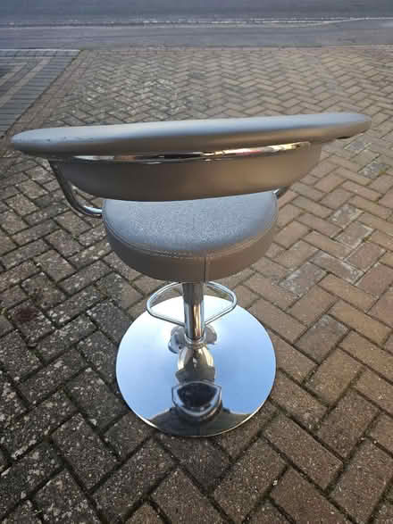 Photo of free Grey/chrome bar stool (PO12 3PU) #2