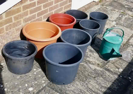 Photo of free Large plastic flower pots (Freshford) #1