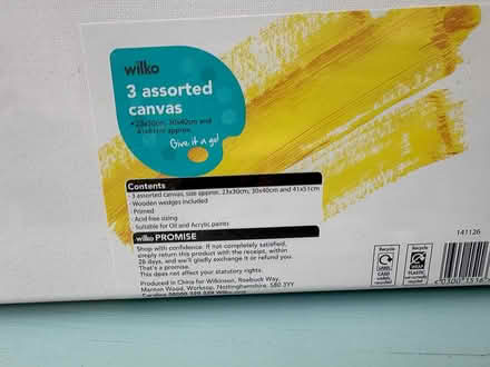 Photo of free Picture frame, three paint canvases (Scarborough YO12) #2