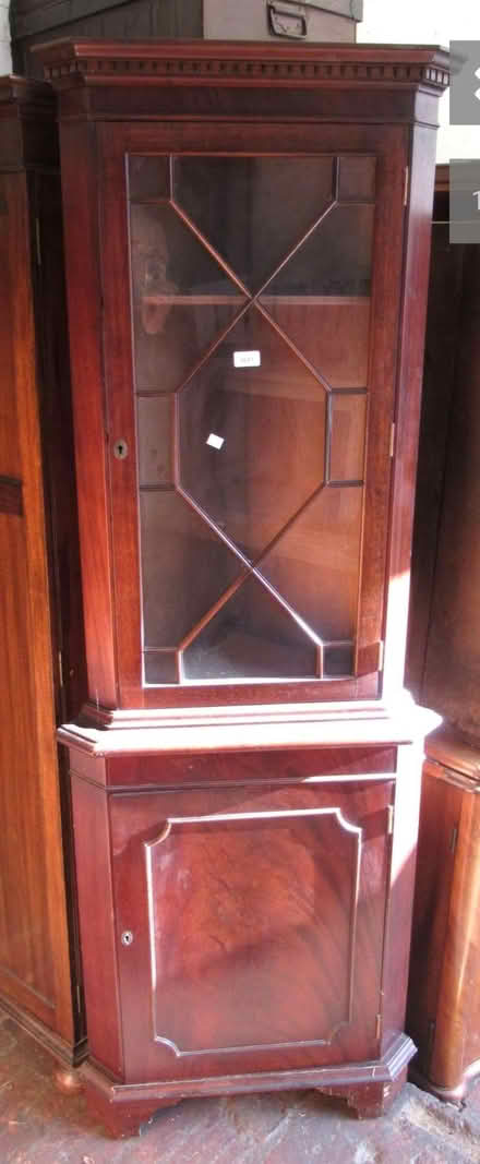 Photo of free Mahogany corner cabinet (Bletchingley RH1) #1