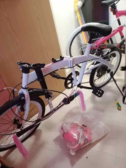 Photo of free New white framed folding bike (Cullompton. EX151US.) #1