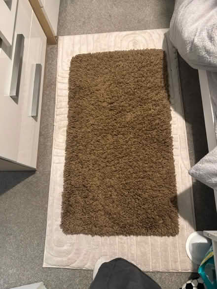 Photo of free Brown shaggy rug (Mountsorell LE12) #1