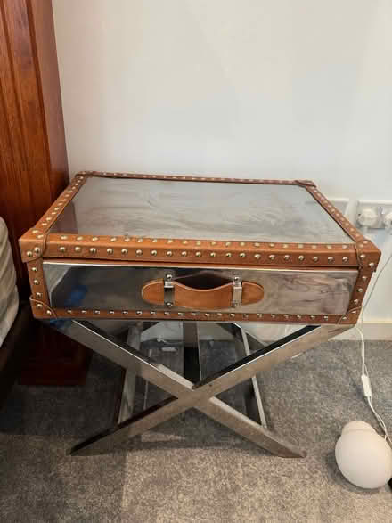 Photo of free Metal leather Bedside table (Edgware HA8) #1