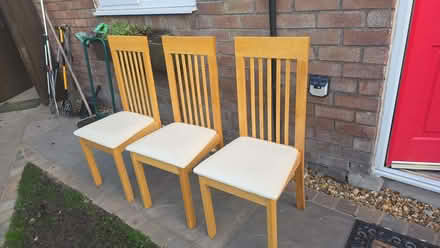 Photo of free 4 dining chairs Free. Must collect. (Buckley Hill L30) #2