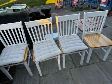 Photo of free 6 chairs wooden (2 brand new) (Streatham Common) #1
