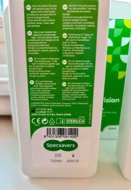 Photo of free Sealed Contact Lens Solution (Shirley, Croydon, CR0) #2