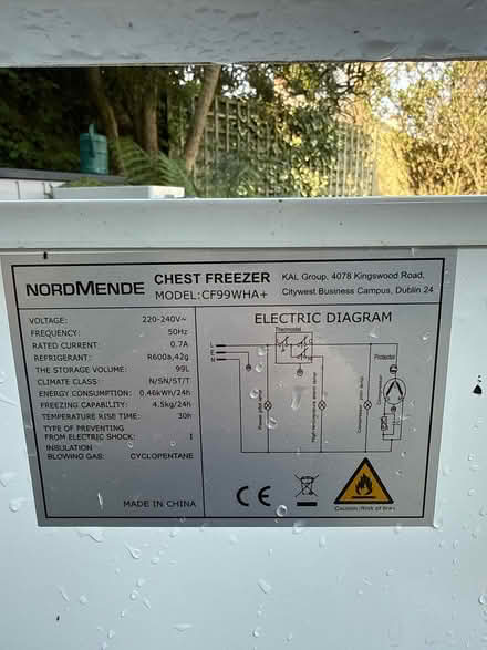 Photo of free Chest freezer (Rathgar) #2
