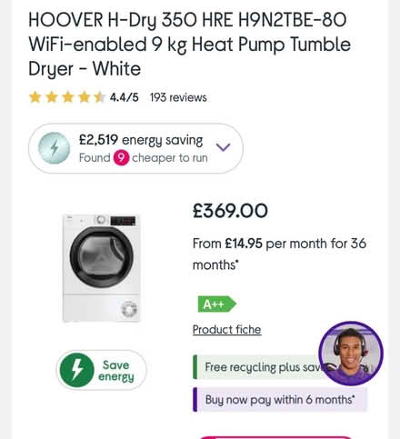 Photo of free Integrated tumble dryer (Pimlico) #3