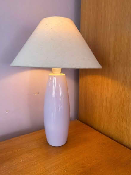 Photo of free 2 purple table lamps (Barkham RG41) #1