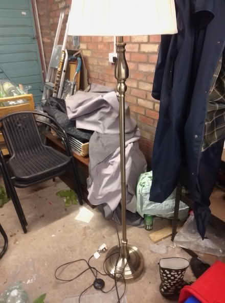 Photo of free Brushed metal standard lamp (Wem SY4) #3