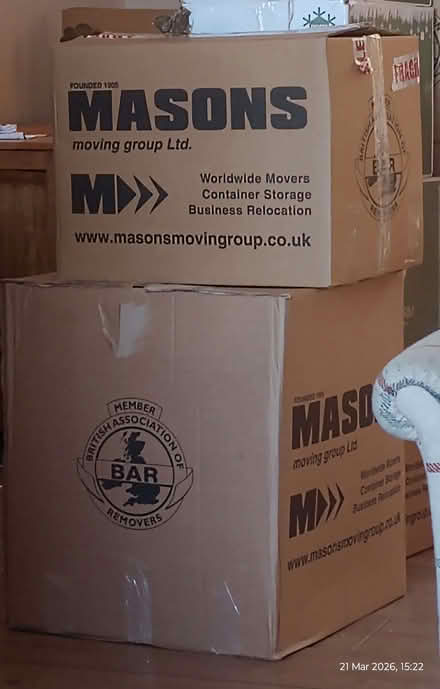 Photo of free Sturdy cardboard boxes for moving (Treharris CF46) #1