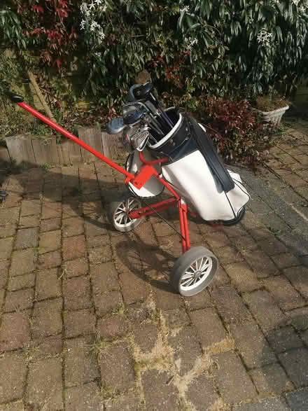 Photo of free Golfing trolley & clubs (Bachelor's Bump TN35) #1