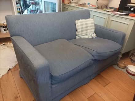 Photo of free Blue sofa. Two seater. (New Galloway DG7) #1