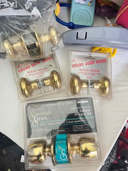 Photo of free Brass Door knobs (Oradell) #1