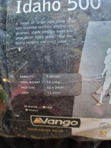 Photo of free Vango Idaho 500 5 person tent (Kippington TN13) #1