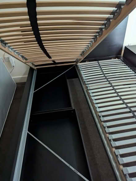 Photo of free Ikea Malm bed frame (+2 storage boxes), Lonset slated bed b (Newhaven BN9) #3