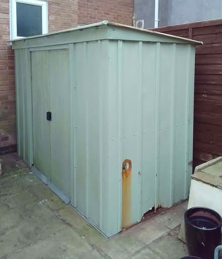 Photo of free Large metal garden toolshed/bikeshed (Abraham Heights LA1) #1