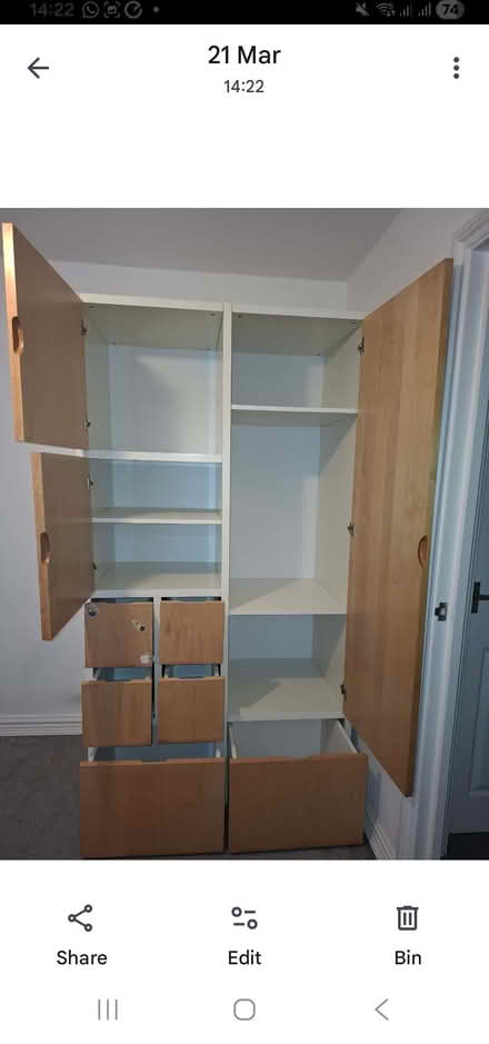 Photo of free IKEA Double wardrobe type storage (Bedford Centre MK40) #2