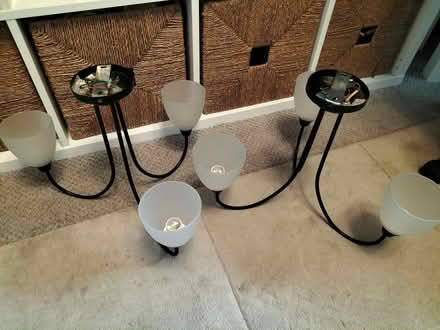 Photo of free 2 off 3-arm Argos Matt Black Ceiling Lights (Bath) #1