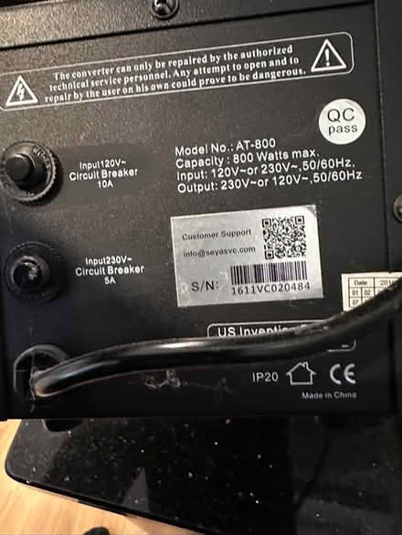 Photo of free Voltage adapter (110to220) (Churchtown) #3