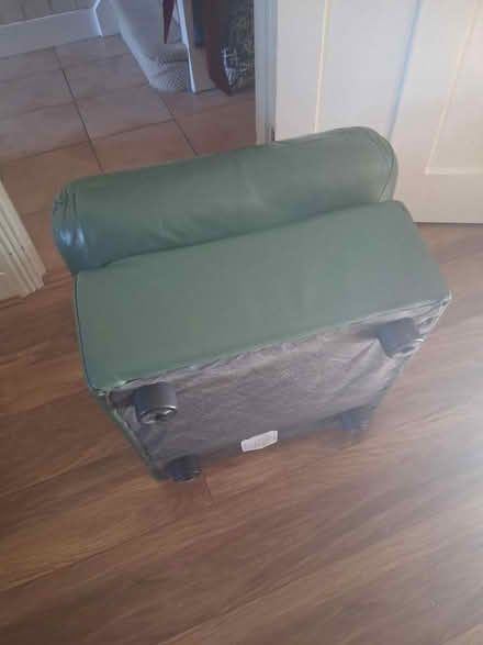 Photo of free Green leather footstool (Aldershot GU12) #3