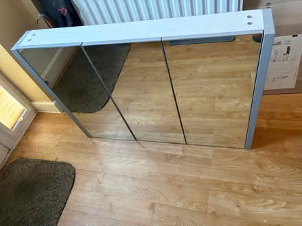 Photo of free Mirrored cabinet with grey sides (Poplars SG2) #1