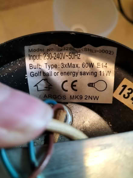 Photo of free 2 off 3-arm Argos Matt Black Ceiling Lights (Bath) #2